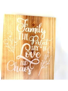 Farmhouse Table Art Wall Hanging Family Love Chaos Decor